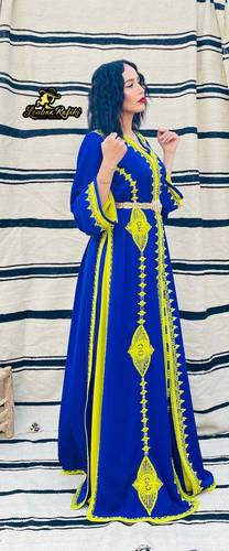 Caftan Traditionnel Bleu jeune