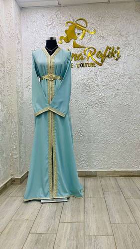 Caftan Marocain Turquoise Moderne