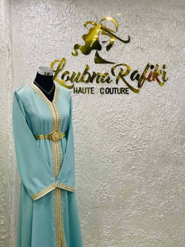 Caftan Marocain Turquoise Moderne