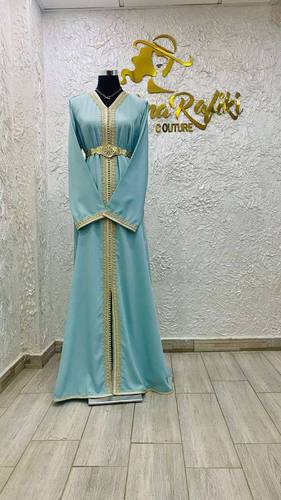 Caftan Marocain Turquoise Moderne