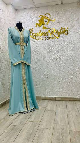 Caftan Marocain Turquoise Moderne